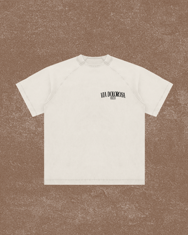 VIA DOLOROSA Vintage Washed Raglan Cotton T-Shirt